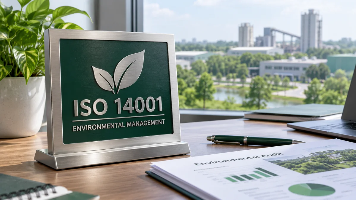 ISO 14001 Certification in Bangladesh — environmental management plaque and audit documents
